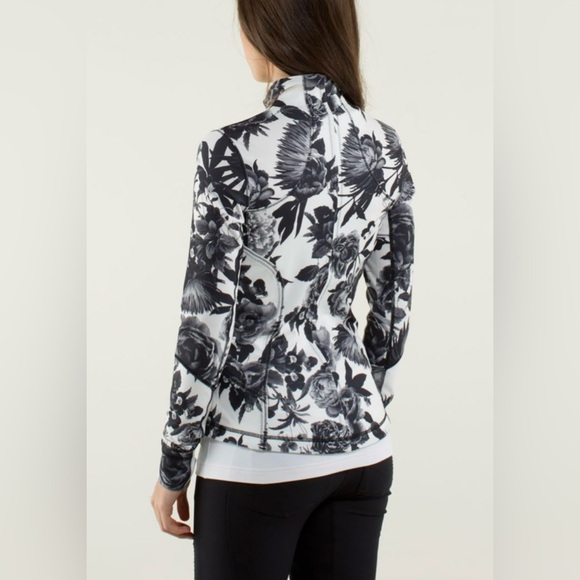 Lululemon Forme Align Jacket II Brisk Bloom Black White | Size 4 | Perfect Cond - Picture 2 of 14